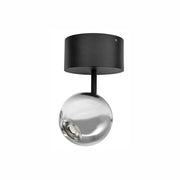 Faretto LED da Soffitto Bora Surface 8,5W 36º 2700K Argento, Faro Sferico Orientabile Alta Resa Cromatica - Beneito & Faure