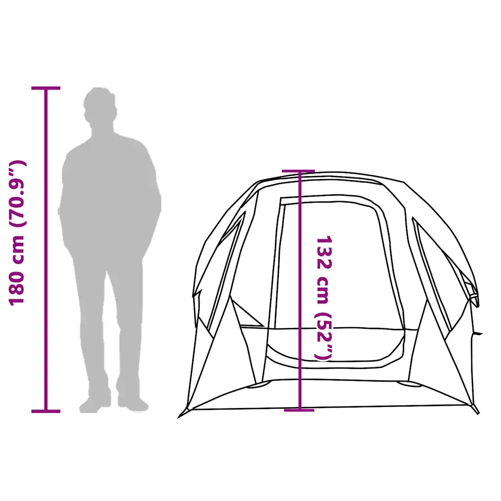 Tenda da Campeggio a Cabina 4 Persone Impermeabile 4100666