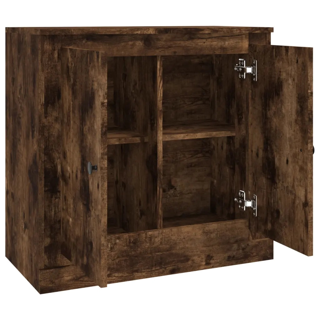 Credenza Rovere Fumo 70x35,5x67,5 cm in Legno Multistrato 816189