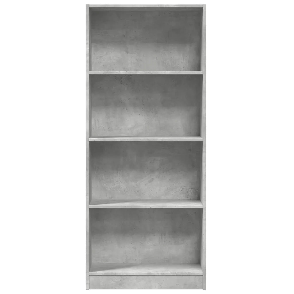 Libreria Grigio Cemento 60x24x143 cm in Legno Multistrato 857815