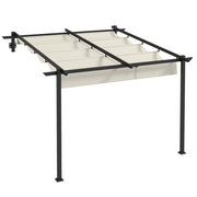 Gazebo pergola antivento 3 x 3 m con tetto regolabile colore crema perfetto per giardino e terrazzo