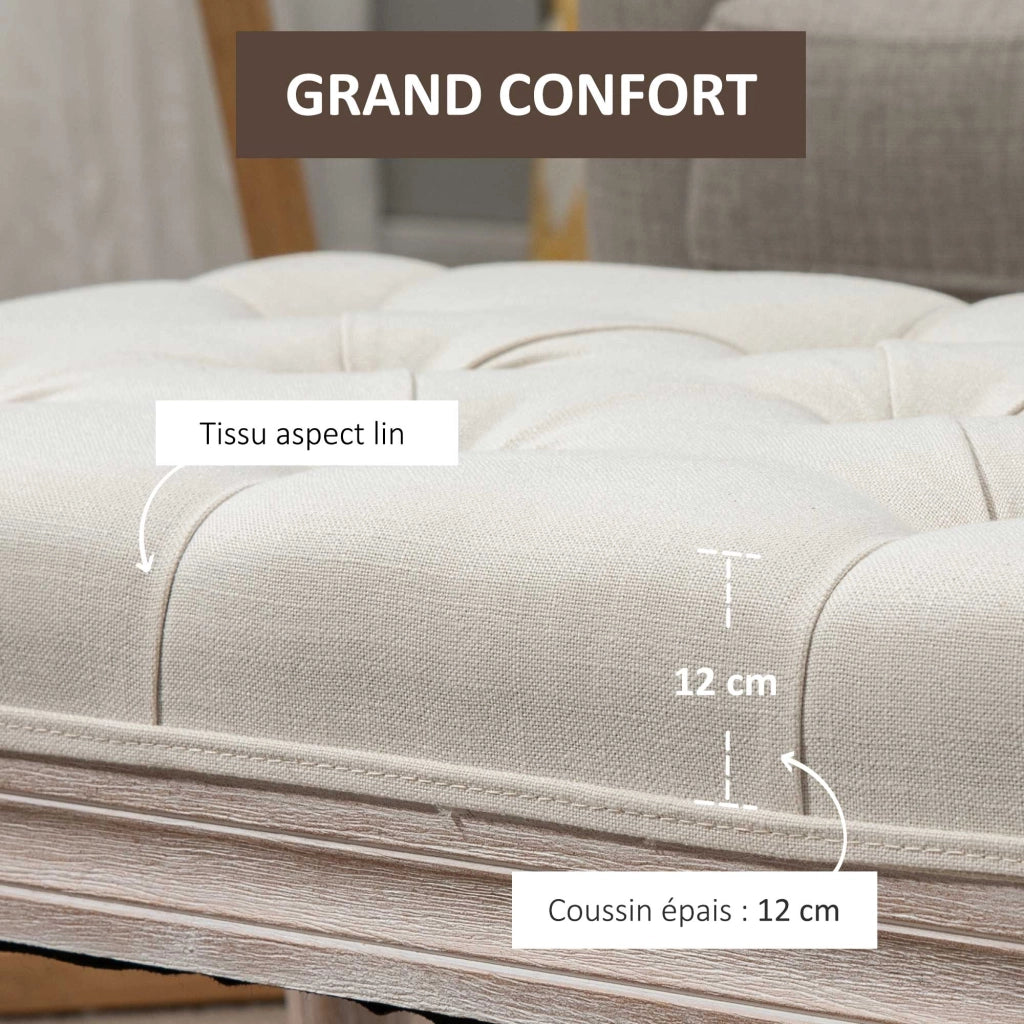 Letto imbottito con testiera ¨C zephmum ¨C beige 80 cm