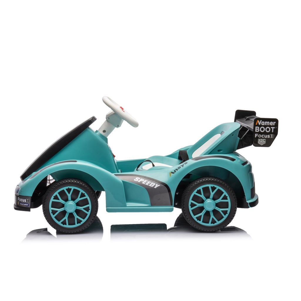 Go Kart Elettrico per Bambini ¨C zephmum ¨C Verde, Batteria 12V, Telecomando, Cintura di Sicurezza