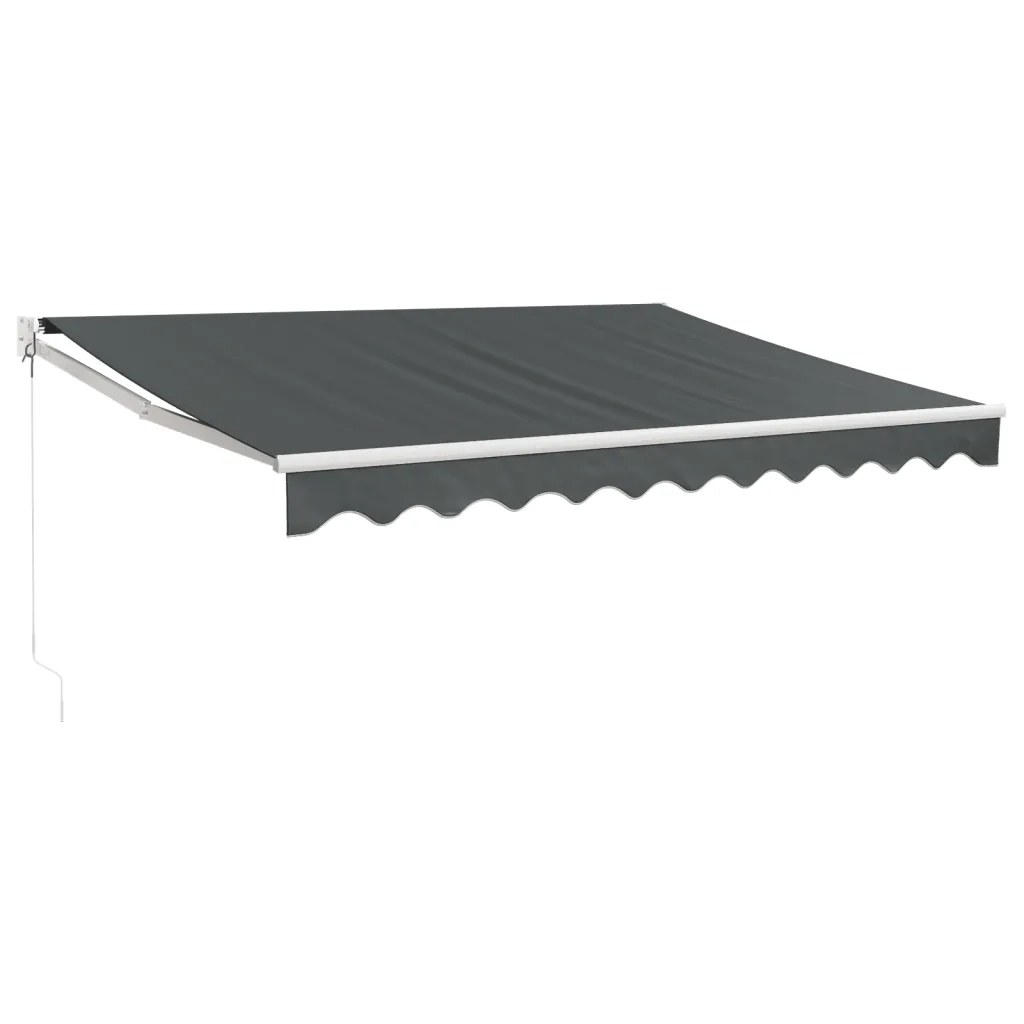 Tenda da Sole Retrattile-Tenda parasole per Patio Antracite 3x2,5 m Tessuto e Alluminio 702874