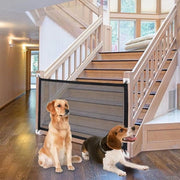 Recinzione per cani - Rete di sicurezza per animali domestici - Tessuto in cotone duraturo - Robusto e resistente alle scalfitture - Facile da ripiegare - Adatto per interni/esterni - Porta recinzione per animali domestici