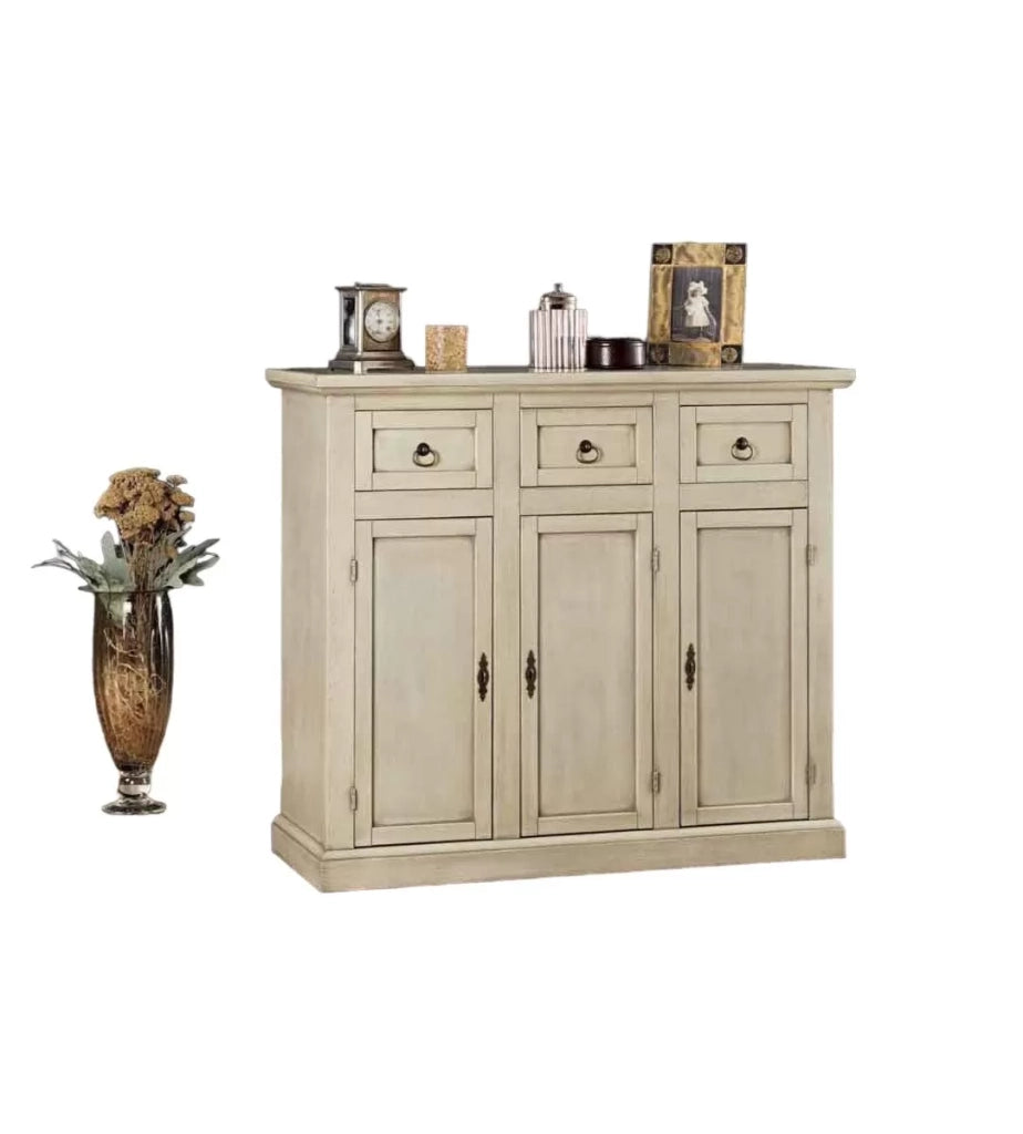 Madia credenza in legno avorio patinato l.100 p.39 h.85 - Mobili 2G