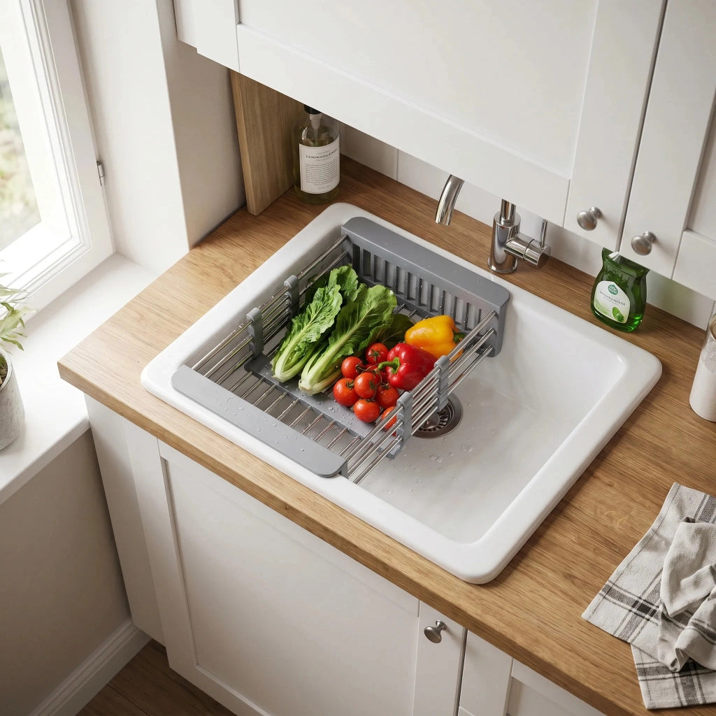 Scolapiatti Telescopico Per Lavello Rea P14487a Grey