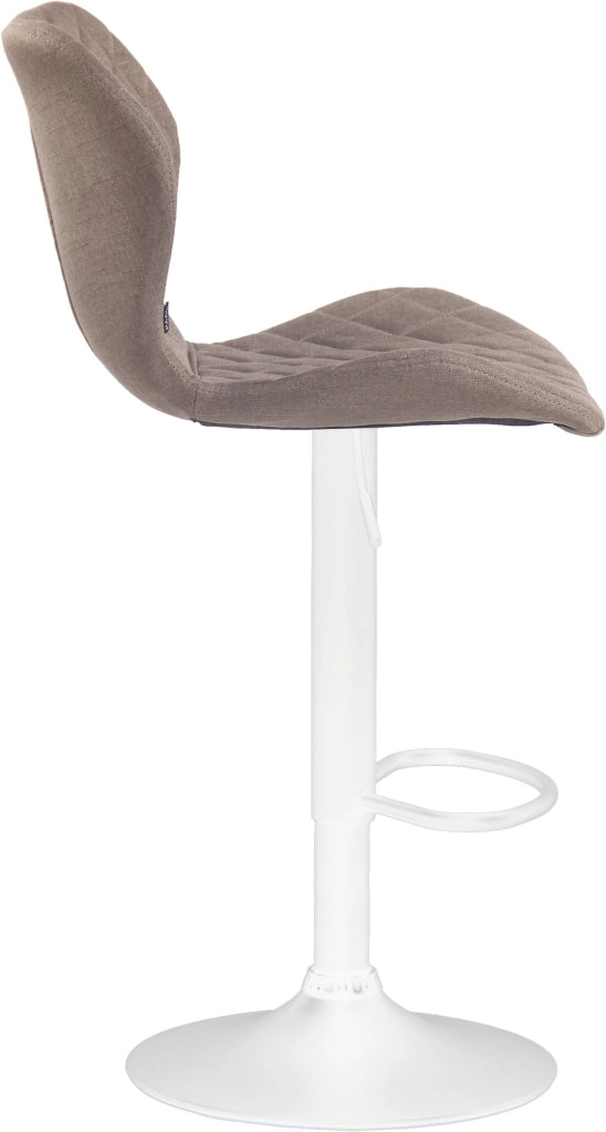 Set 2 sgabelli bar Cork in tessuto Tortora,bianco