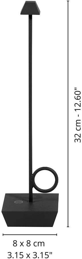 Broggi 4140117001 Bugia Lampada da tavolo ricaricabile LED dimmerabile IP54 7h autonomia colore Bianco