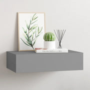 Scaffale con Cassetti da Parete Grigio 40x23,5x10 cm in MDF cod mxl 73173