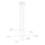 Lampada a sospensione Modus in acciaio bianco opaco