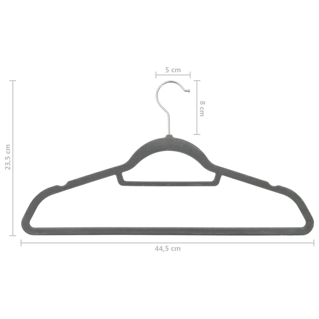 Set Appendiabiti 100 pz Antiscivolo Grigio in Velluto CFW9067526