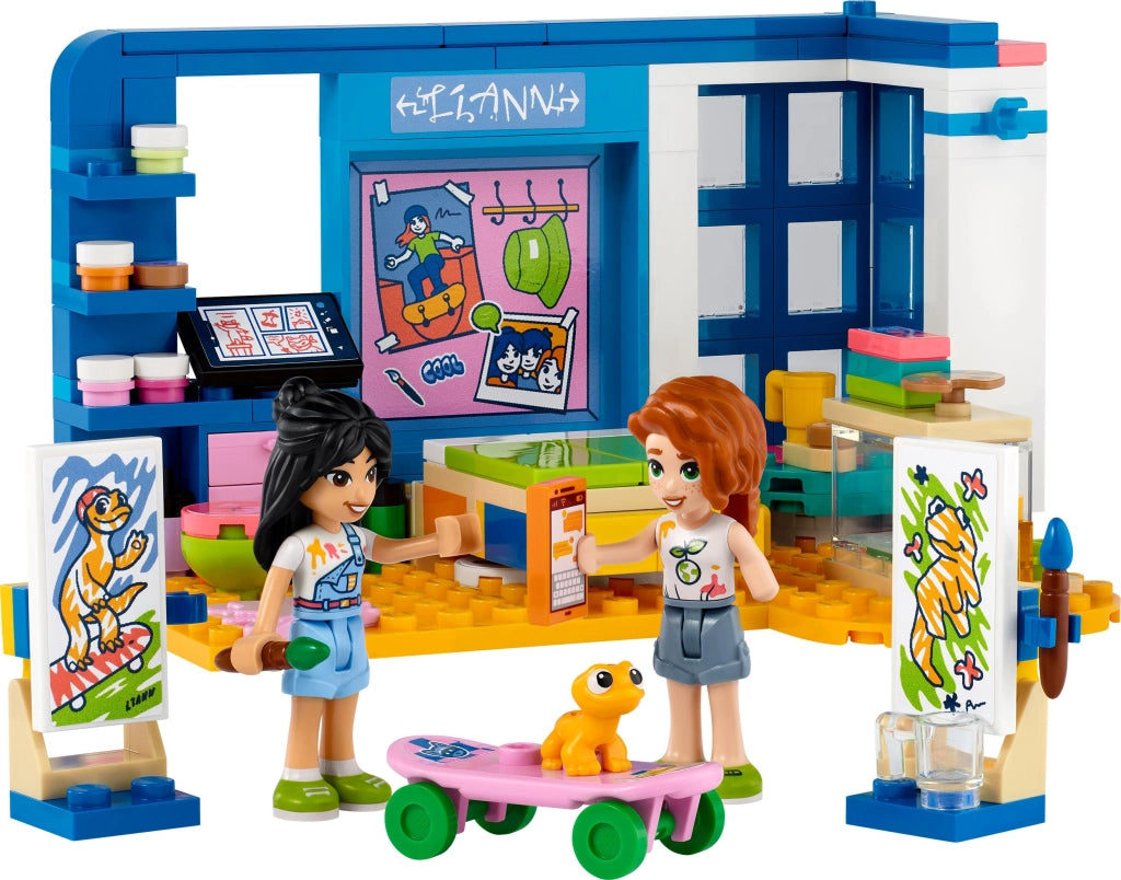LEGO 41739 Friends La cameretta di Liann, Camera da Letto a Tema Artistico con Personaggi 2023 Autumn e Geco Domestico,