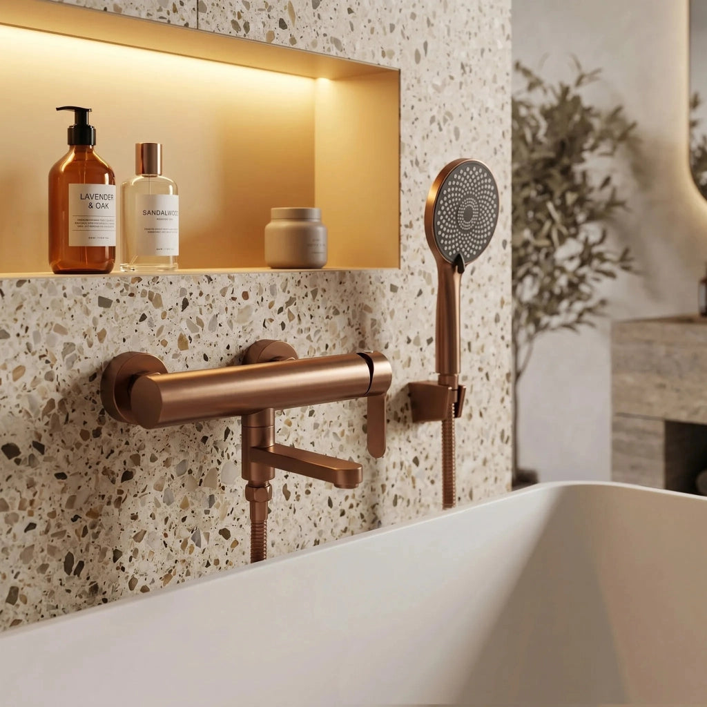 Miscelatore Per Vasca Rea Arcos Brushed Copper
