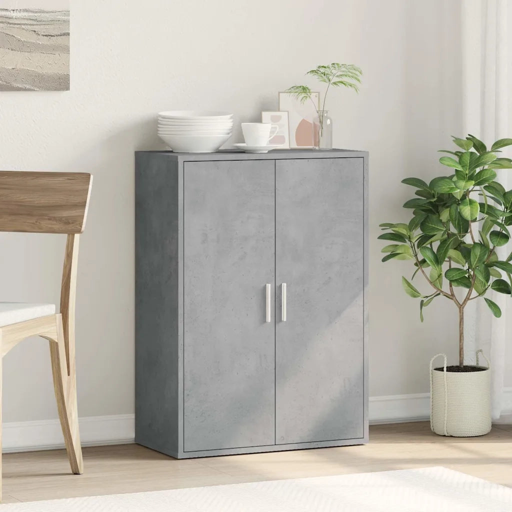 Credenza-Buffet-Armadio da cucina Grigio Cemento 60x31x84 cm in Legno Multistrato 942955