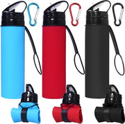 Ottimizzatore di bevande pieghevole con chiodo di fissaggio - 3 pezzi - 600 ml - impermeabile - silicone - campeggio arrampicata bicicletta