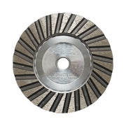 Disco diamantato a tazza segmentata turbo da 100 mm, filettatura M14, alluminio grezzo per la levigatura del granito Breckner Germany