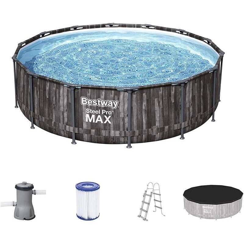 BESTWAY PISCINA FUORI TERRA STEEL PRO MAX TONDA Ø 427 X 107 CM