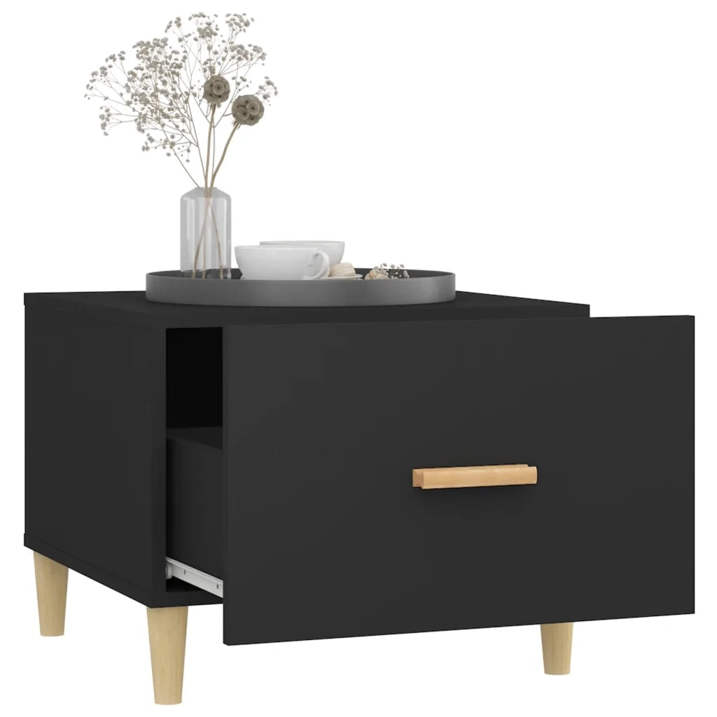 Tavolino da salotto | Tavolino da caff¨¨ | Tavolino da Soggiorno Nero 50x50x40 cm in Legno Multistrato