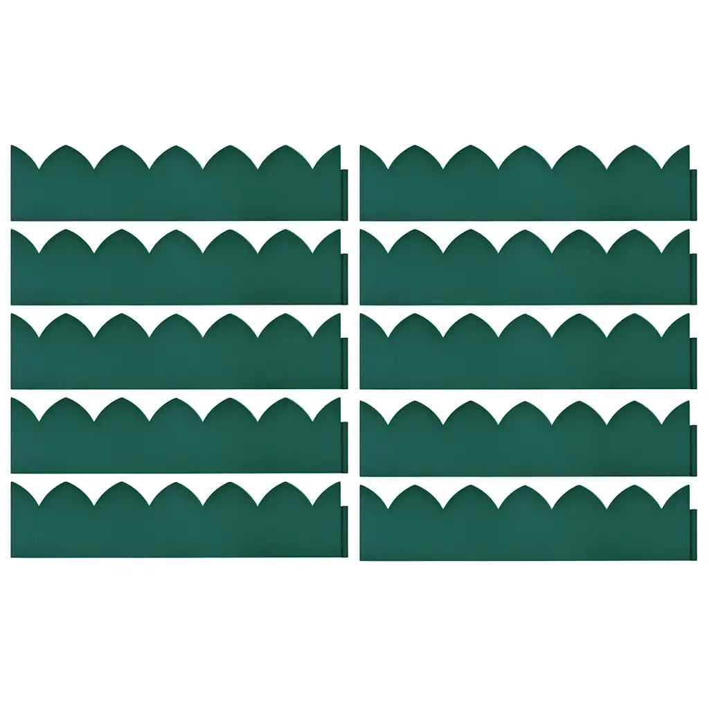 Bordature per Prato 10 pz Verdi 65x15 cm in PP CFW9980477