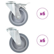 Ruote Girevoli con Foro per Bullone 12 pz 100 mm cod mxl 67693