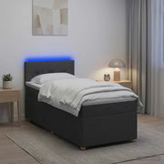Letto box spring con materasso Grigio Scuro 80 x 200 cm Tessuto 3452290