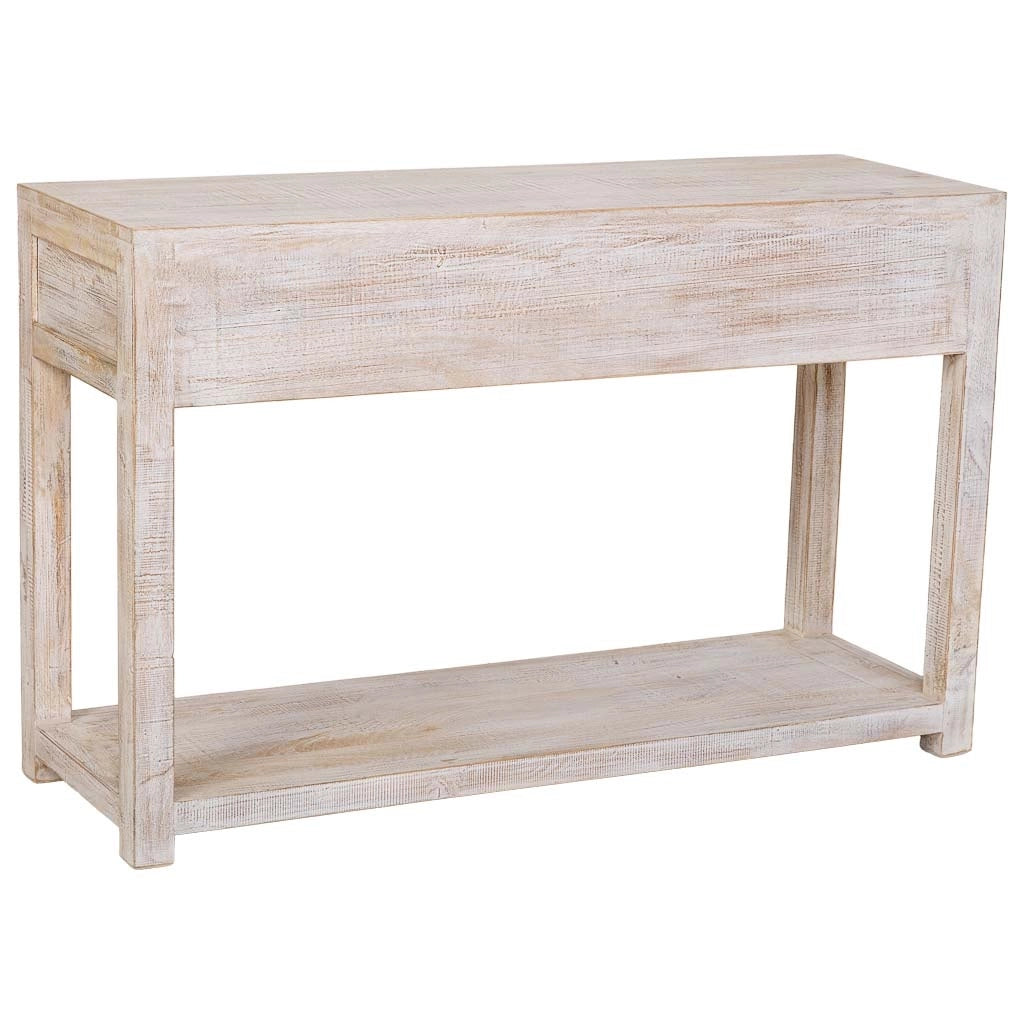 Consolle in legno bianco 119,38x40,64x78,74h cm