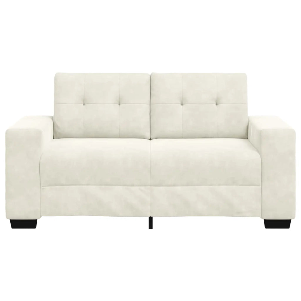 | Divano a due posti | con cuscino Crema Velluto 4105118