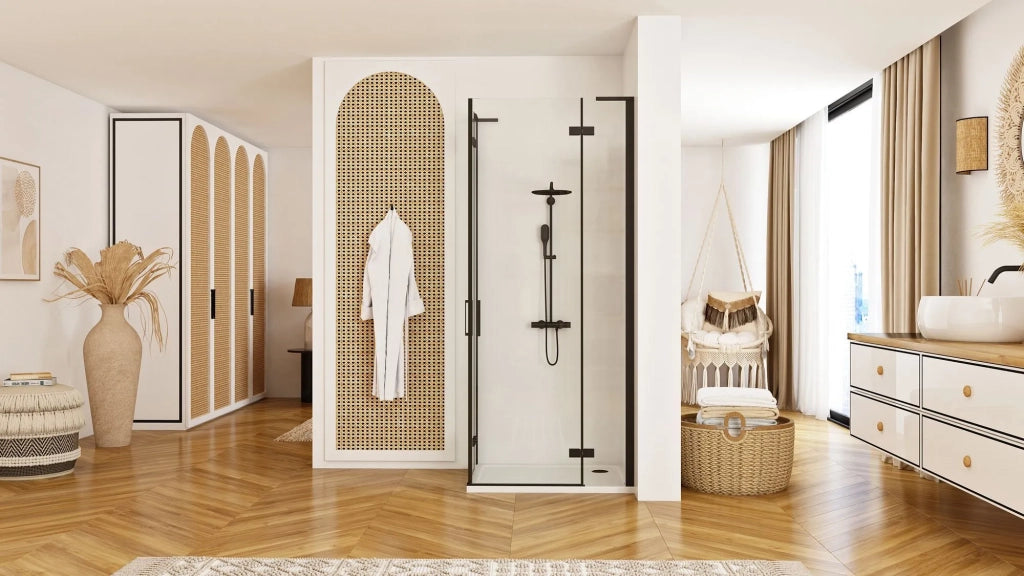 Cabina Doccia Rea Hugo Double Black 100x100