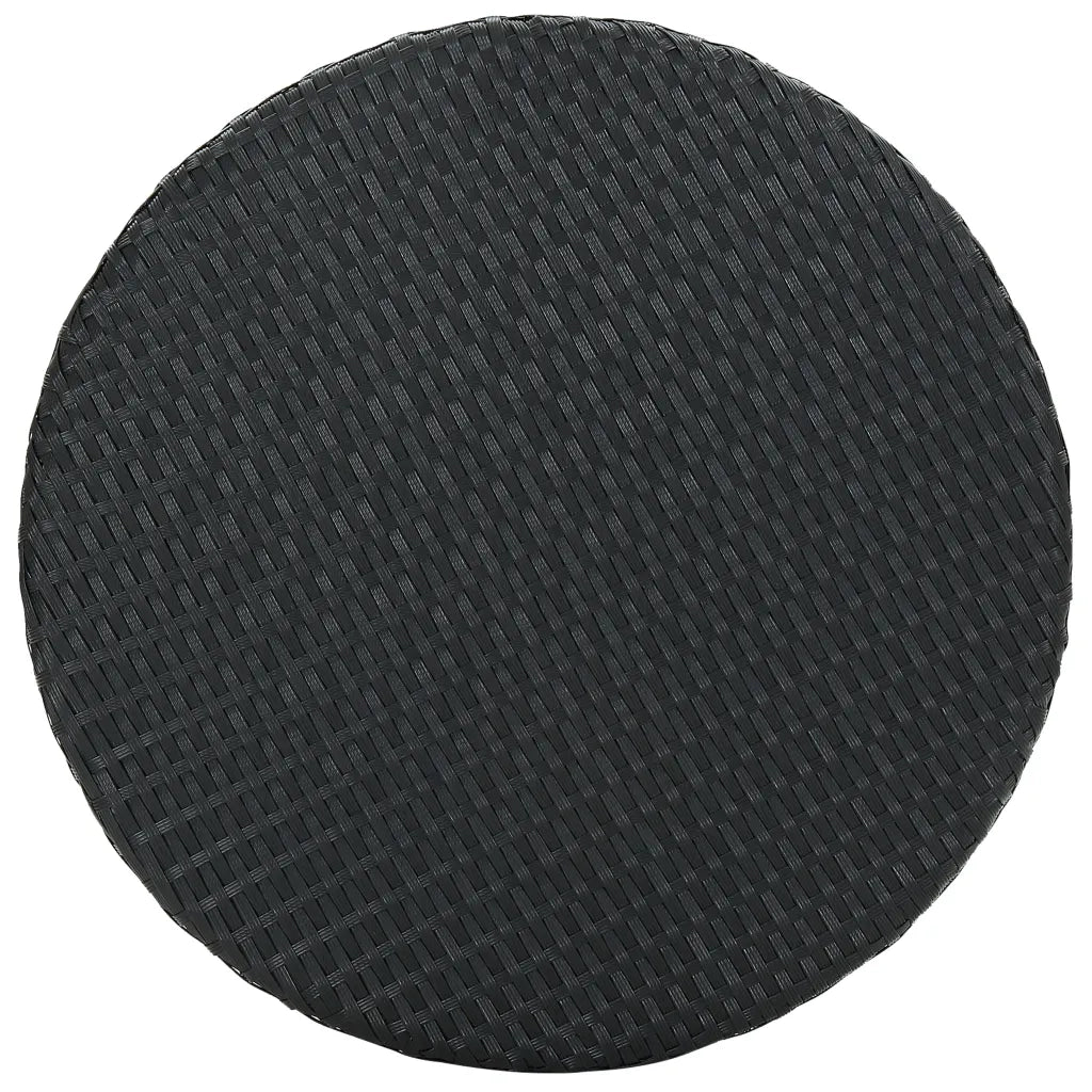 Set Bar da Giardino 3 pz con Cuscini Polyrattan Nero 3064764