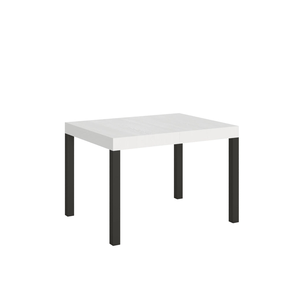 Tavolo allungabile 80x120/204 cm Every Bianco Frassino telaio Antracite