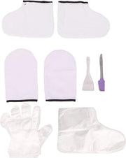 Kit di pulizia piedi e creme paraffinose - Spazzola per piedi a setole grandi viola - Setole morbide - Kit di pulizia piedi con setole termiche - Guanti di paraffina per la cura dei piedi - Set di pulizia e cura dei piedi.