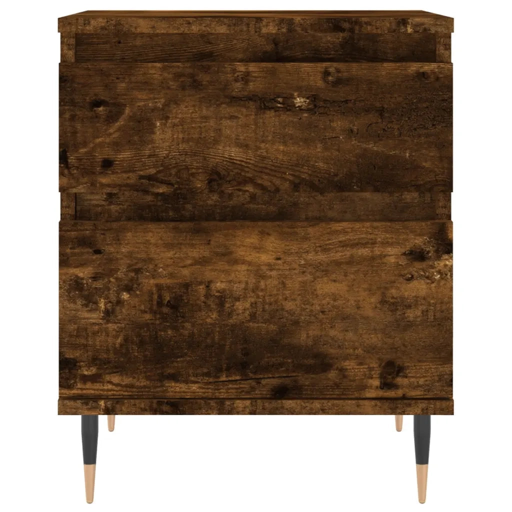 Comodini 2pz-Set di 2 Tavolino da notte Rovere Fumo 40x35x50 cm in Legno Multistrato 434073
