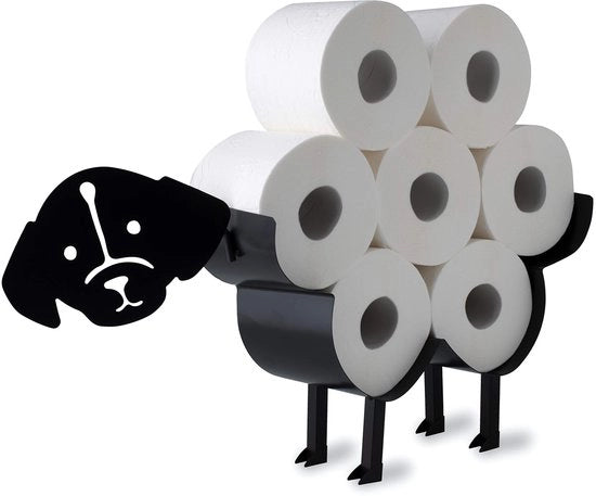Sostituto di Carta per WC con Animale in Cera in Nero