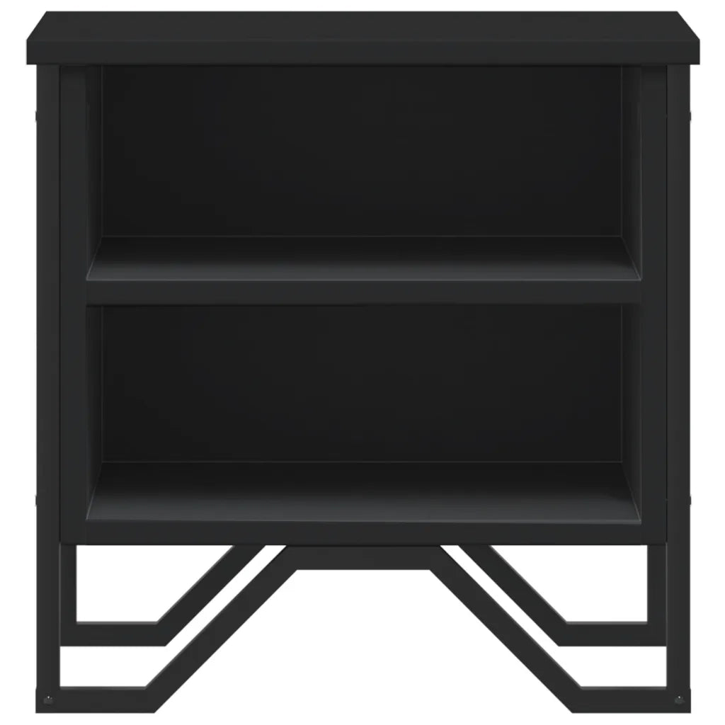 Comodino-Tavolino da notte Nero 40x30x40 cm in Legno Multistrato 315545