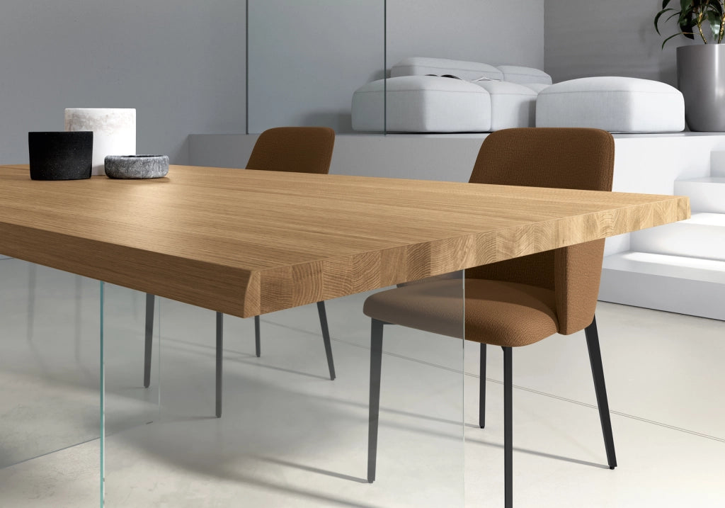 Snooker - Tavolo allungabile (200/300 x 100 cm) in rovere marrone impiallacciato