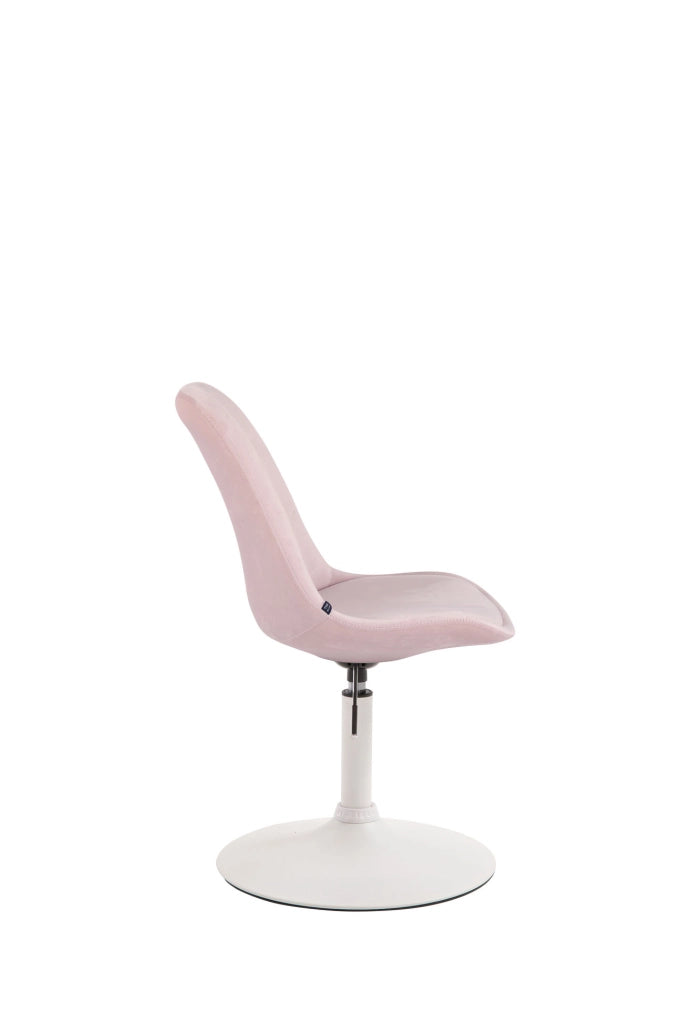 Sedia da pranzo Maverick in velluto rosa,bianco