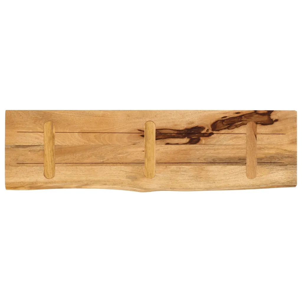 vidaXL Piano Tavolo 120x20x3,8 cm Bordi Vivi Legno di Mango Grezzo