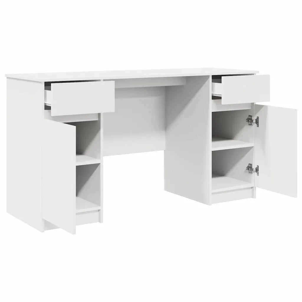 Scrivania con porta Bianco 140 x 49 x 76 cm Legno multistrato 3328507