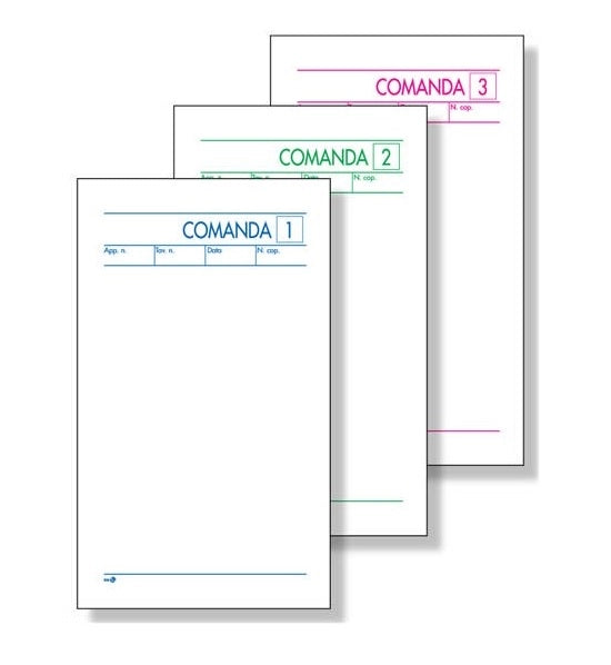Comande per Ristorante Duplice Copia Cartotecnica