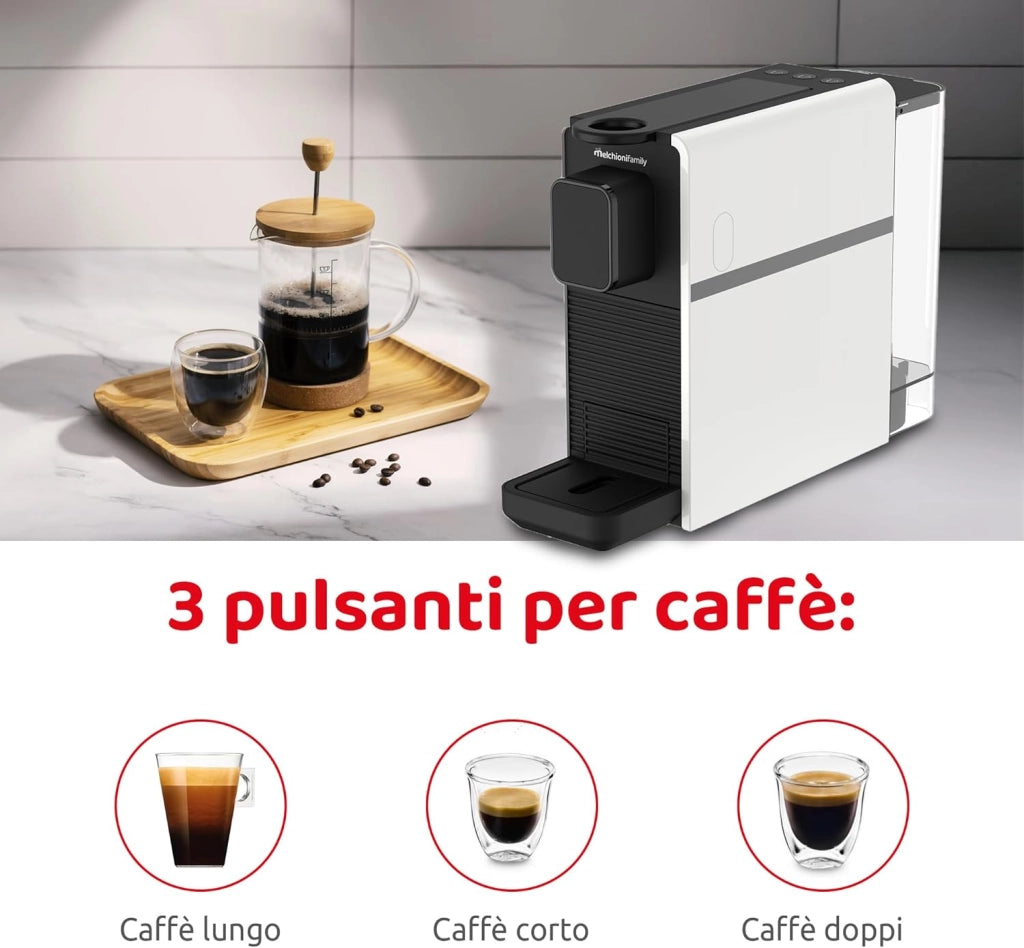 Macchina Caffe Automatica Melchioni Cremosa Compatibile Capsule nespresso 20bar