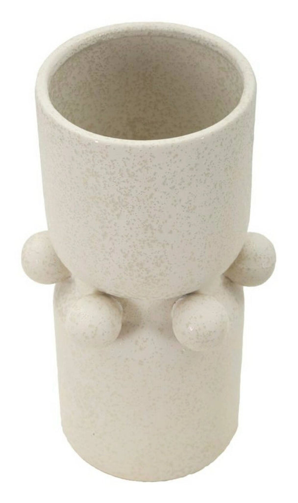 Oggettistica Tom, Complemento d'arredo, Articolo decorativo, Accessorio d'arredo, Crema, 16x16 h28 cm