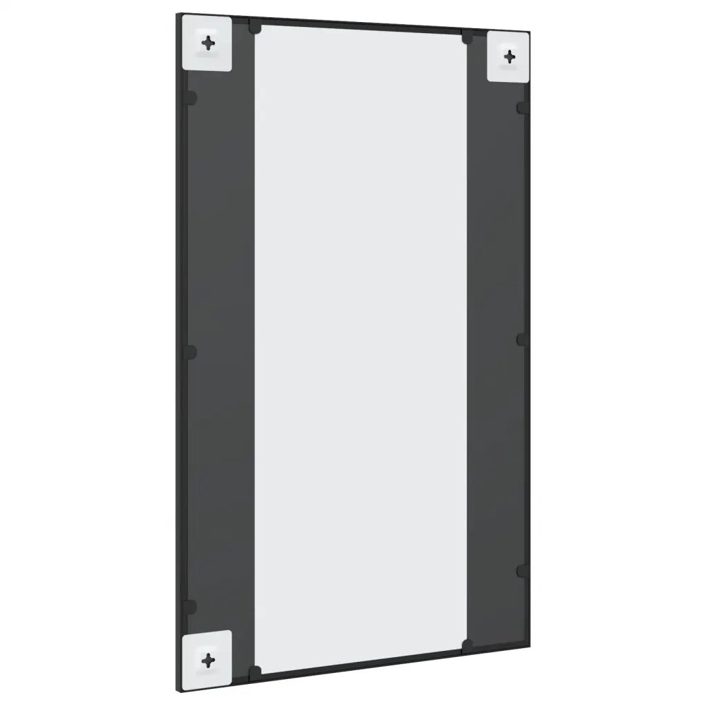 Specchio da Parete-Specchio a Muro-Specchio Decorativo Nero 50x80 cm Rettangolare in Ferro