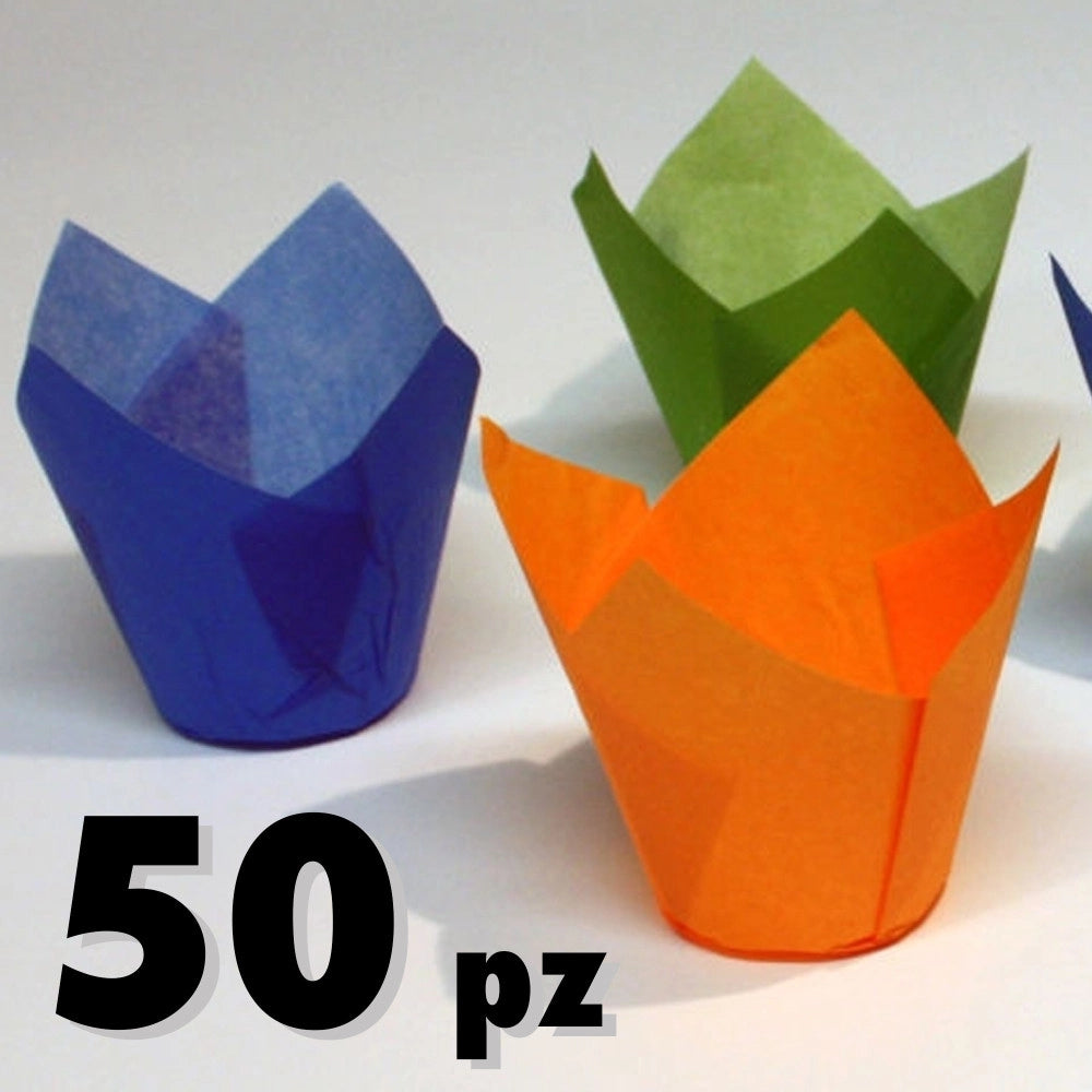 Trade Shop - 50 Pirottini Per Muffin In Carta Forno Pasticceria Per Dolci Cupcake Tortini 5cm -