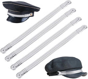 Set di Cinture per Cappello da 4 pezzi - Cinturino Adattabile - Cuoio PU Sostenibile - Per Cappelli da Cowboy/Militari - Presa Comoda - Ideale per Attività All'Aperto