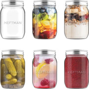 Set di 6 Boccali Inerti con Tappo - 500 ml - Ideali per la Conservazione di Marmellate e Alimenti