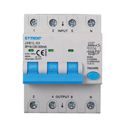 RCBO Interruttore Magnetotermico Differenziale Tipo A Curva C 3P+N 4M 6000A 300mA C50A AC 400V IP20 IEC61009-1