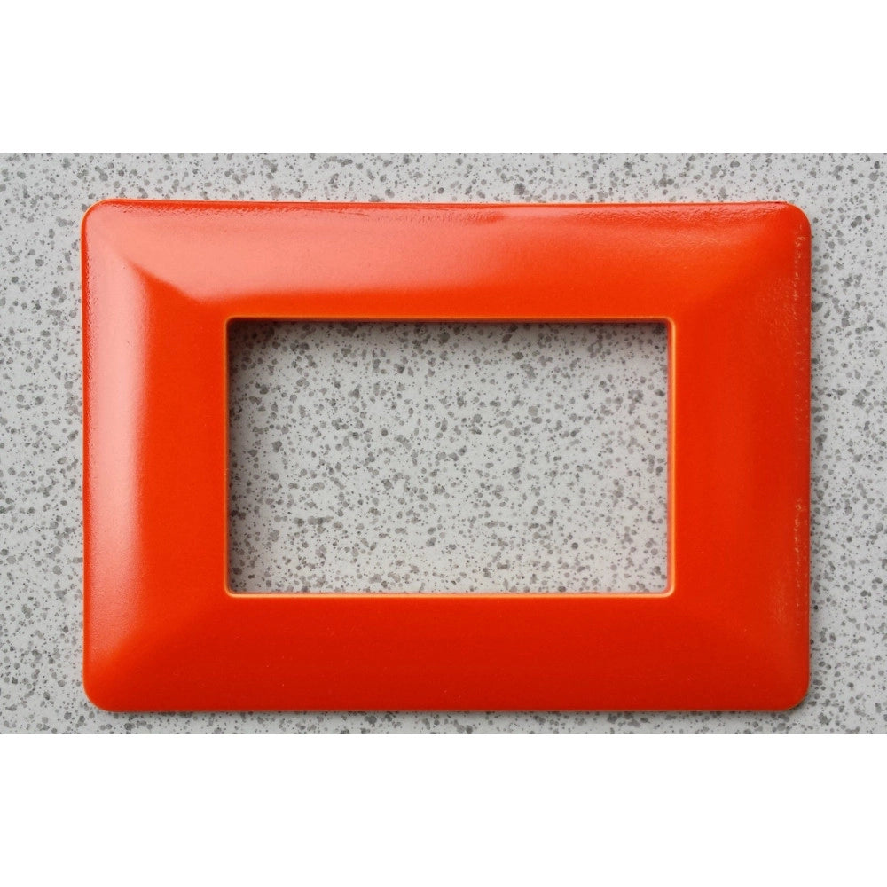 Trade Shop - Placchette Placche In Abs Per Serie Matix Bticino Compatibile 3 4 6 Moduli Color - Arancione -4 Fori     -