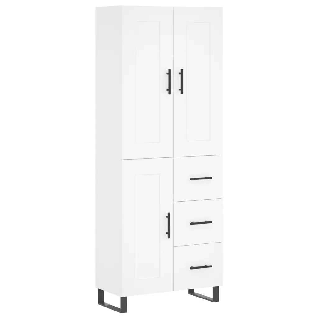 vidaXL Credenza Bianca 69,5x34x180 cm in Legno Multistrato