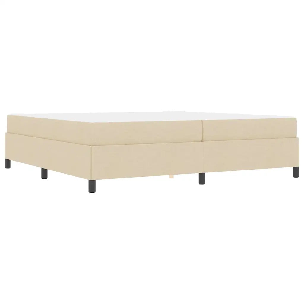 vidaXL Letto a molle Crema e Nero 200 x 200 cm